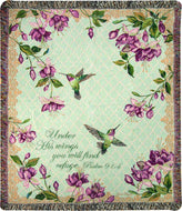 Manual Tapestry Throw, Psalm 91:4, 50 x 60