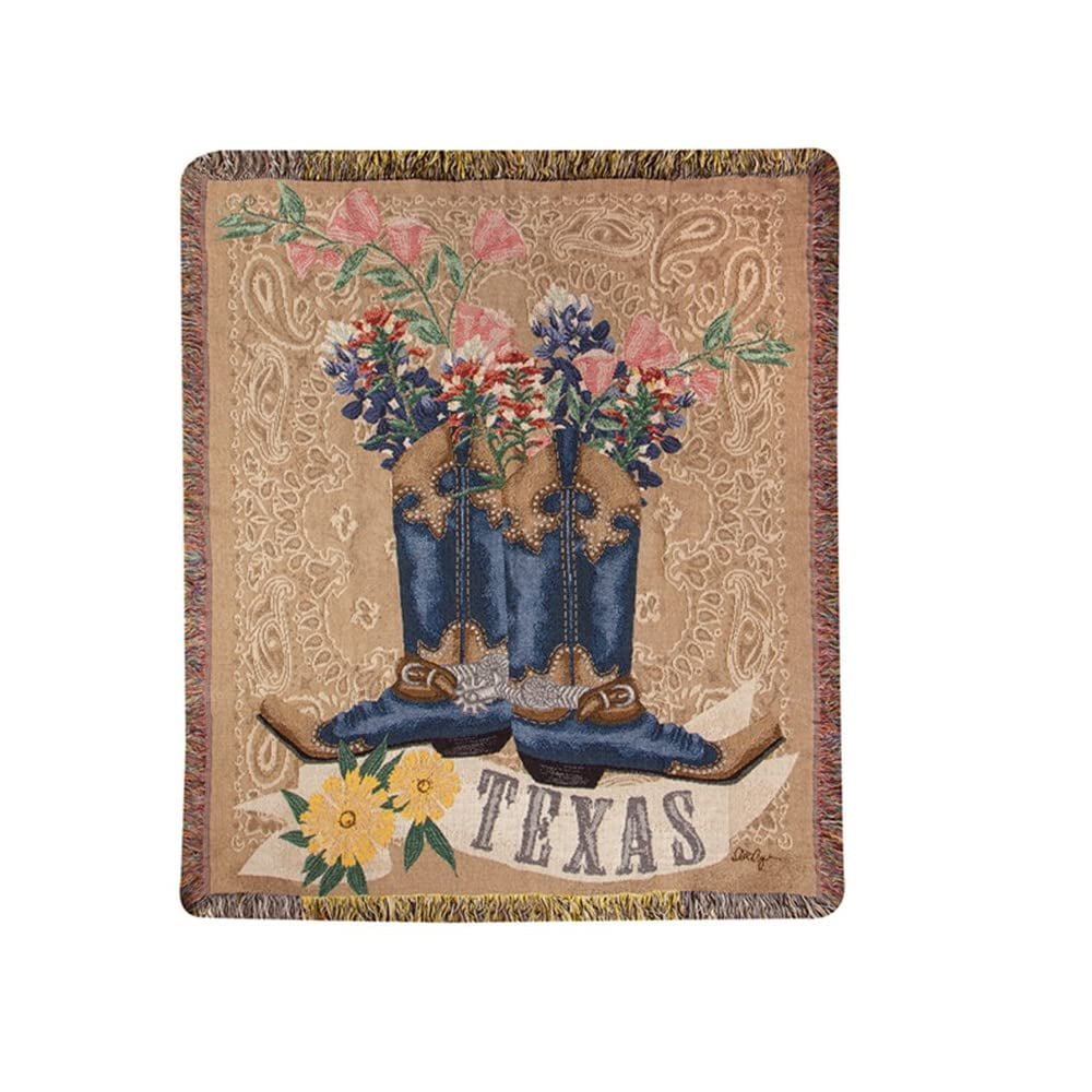 Manual Texas Bluebonnets Mini Tapestry Throw Blanket, 50