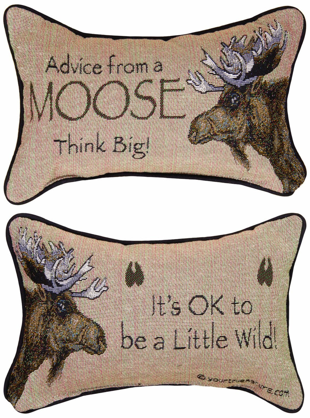 Manual The Lodge Collection Reversible Throw Pillow, 12.5 X 8.5 - Inch, Advice from a Moose X Your True Nature - AT TEN Distribution