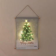 Manual Tree LED Wall Hanging Decor, 23 - inch Height, Holiday Season Decoration - AT TEN Distribution