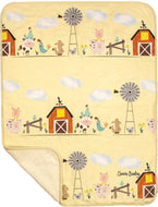 Manual Woodworker AIIZFF Farmyard Friends Fleece Throw Blanket, 30 x 40 inch, Yellow - AT TEN Distribution