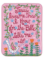 Manual Woodworker AIIZPK Jesus Loves Me This I Know, for The Bible Tells Me So Bird, 30 x 40 inch, Pink - AT TEN Distribution