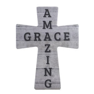 Manual Woodworker ICINAG Amazing Grace Ceramic Cross with Easel - AT TEN Distribution