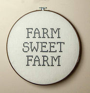 Manual Woodworker IOWSSF Farm Sweet Farm Embroidery Hoop Sign - AT TEN Distribution
