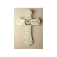 Manual Woodworker Wall Clock - Cream Cross (13.5