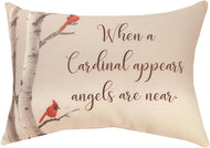 Manual Woodworker When A Cardinal Appears Angels are Near Pillow - Bird Pillow - Outdoor/Indoor Pillow - Decorative Pillow, 18 x 13 Inches - AT TEN Distribution