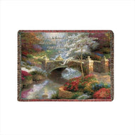 Manual Woodworkers and Weavers ATBOHP Bridge Of Hope Tapestry Throw Blanket Fashionable Jacquard Woven 60 X 50 in. - AT TEN Distribution