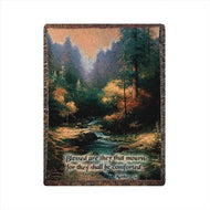 Manual Woodworkers and Weavers ATCSTV Creek Side Trail V Tapestry Throw Blanket Fashionable Jacquard Woven 50 X 60 in. - AT TEN Distribution