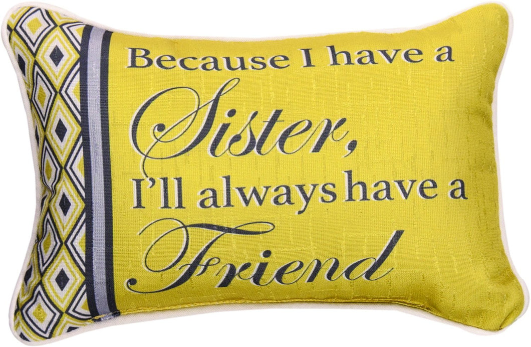 Manual Woodworkers and Weavers Because Sister.Best Friend Word Pillow - AT TEN Distribution