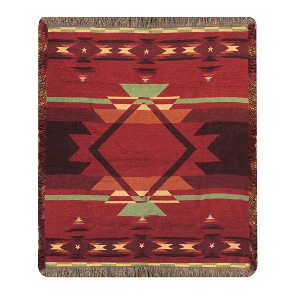 Manual Woodworkers and Weavers Flame Tapestry Throw Blanket Fashionable Jacquard Woven 50 X 60 in. - AT TEN Distribution
