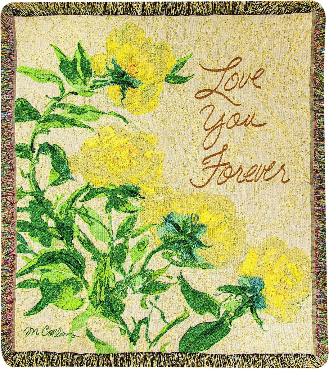 Manual Woodworkers And Weavers Love You Forever By Martha Collins Tapestry Throw, 50 x 60 Multi - color - AT TEN Distribution
