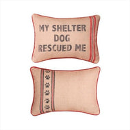 Manual Woodworkers and Weavers SHXMSD Dog To The Rescue My Shelter Dog Rescued Me Printed Pillow Reversible Pillow Printed Fabric 13 X 18 in. - AT TEN Distribution