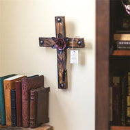 Manual Woodworkers & Weavers 14 x 9.25 in. Flowers Appear On The Earth Wall Cross - AT TEN Distribution