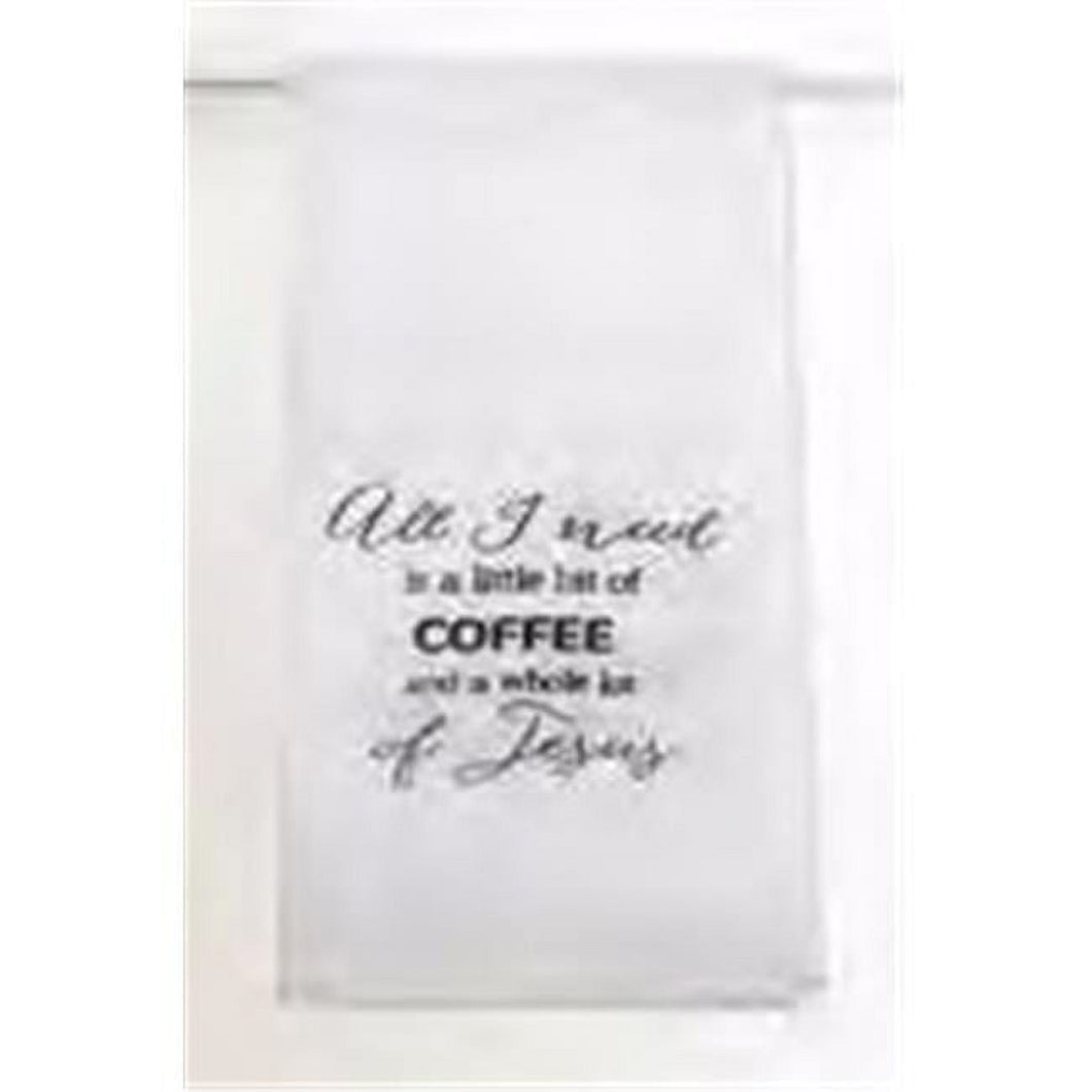 Manual Woodworkers & Weavers 16447X 16 x 28 in. Coffee & Jesus Tea Towel - Set of 6 - AT TEN Distribution