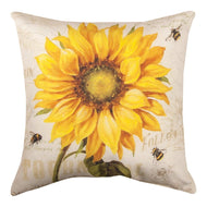 Manual Woodworkers & Weavers 18 in. Under the Sun Sunflowers Indoor & Outdoor Pillow - AT TEN Distribution