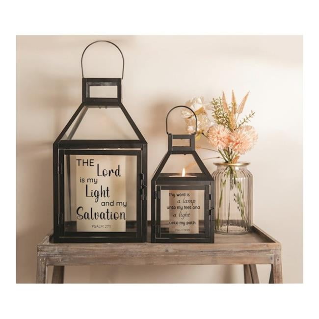 Manual Woodworkers & Weavers 403777 The Lord Is My Light & Thy Word Is A Lantern - Set of 2 - AT TEN Distribution