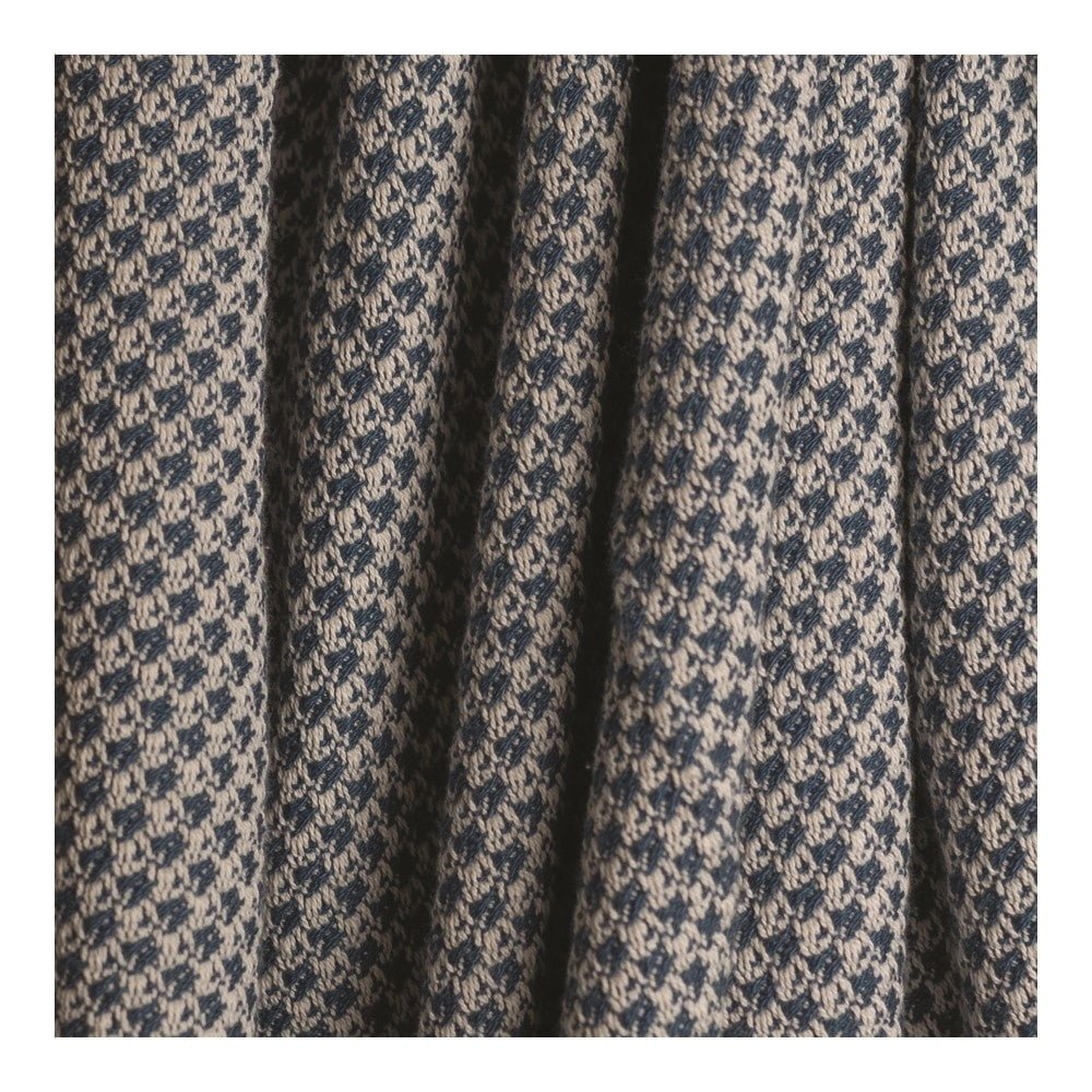 Manual Woodworkers & Weavers 46 x 67 in. Mini Box Throw, Blue & White ...