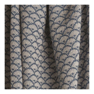 Manual Woodworkers & Weavers 46 x 67 in. Scalloped Throw, Blue & White - AT TEN Distribution