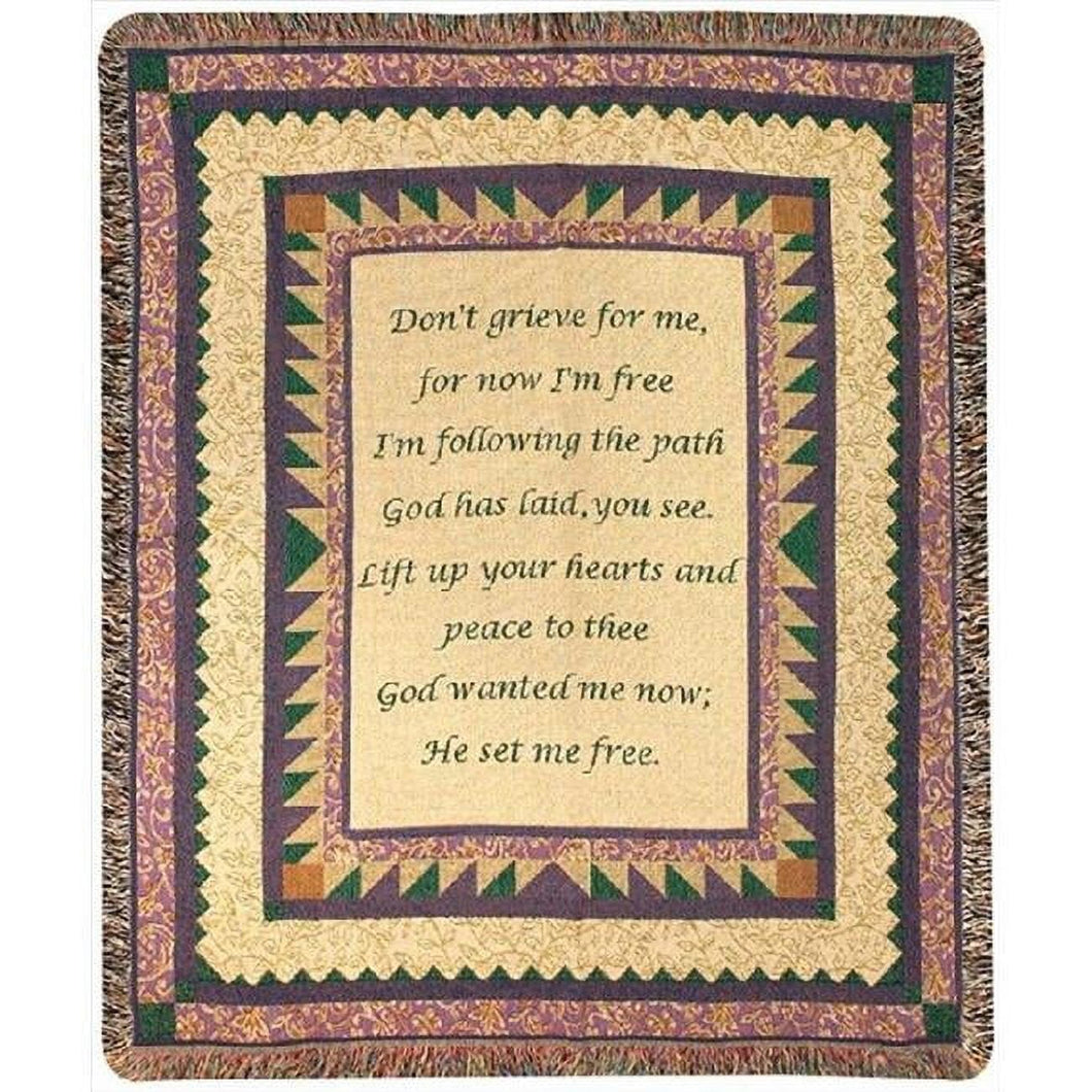 Manual Woodworkers & Weavers 50 x 60 in. Dont Grieve Tapestry Throw - AT TEN Distribution