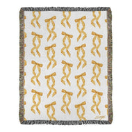 Manual Woodworkers & Weavers ATDOM 50 x 60 in. Dom Perignon Tapestry Throw - Gold & White - AT TEN Distribution