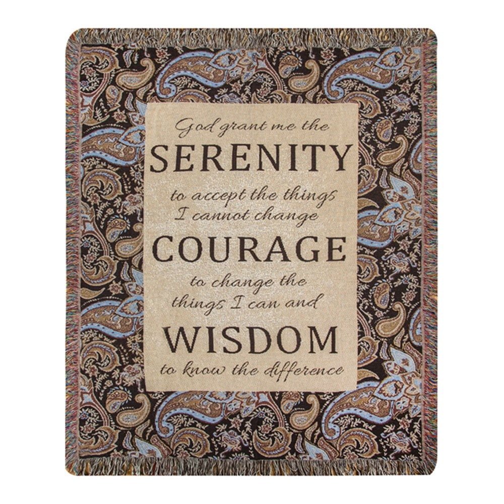 Manual Woodworkers & Weavers ATSRTY 50 x 60 in. Serenity Tapestry Throw Blanket, Brown - AT TEN Distribution