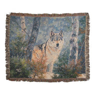 Manual Woodworkers & Weavers ATSWS 50 x 60 in. Snowy Silence Tapestry Throw, Multi Color - AT TEN Distribution