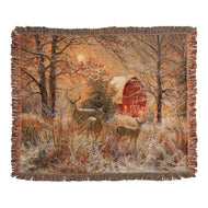 Manual Woodworkers & Weavers ATWML 50 x 60 in. Winter Moonlight Tapestry Throw, Multi Color - AT TEN Distribution