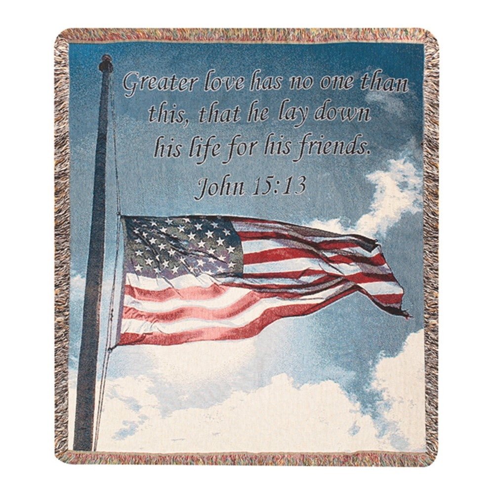 Manual Woodworkers & Weavers Manual Woodworkers A Salute To Our Soldiers Multicolor Tapestry Throw - AT TEN Distribution
