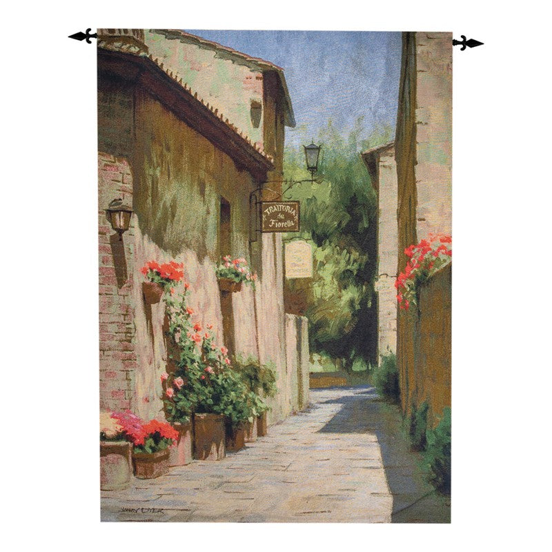 Tratttoria Da Fioria Grande Wall Hanging 56x80 Tapestry with Rod