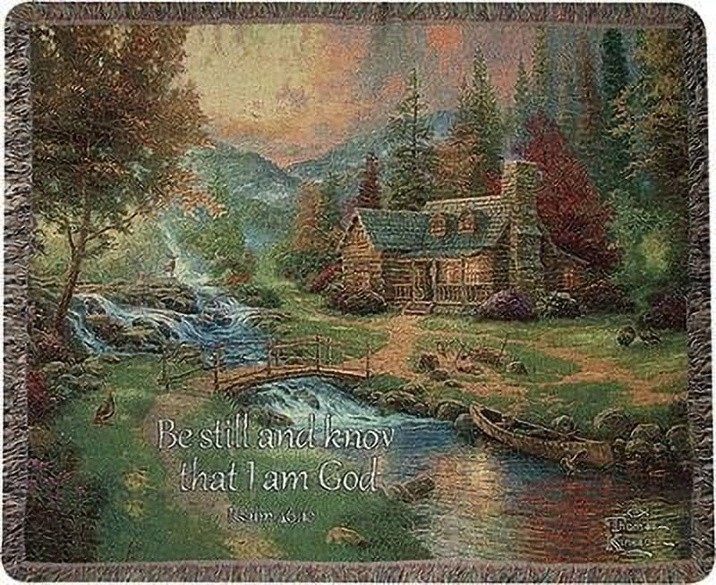 Mountain Paradise w/ Verse Tapestry Throw 50