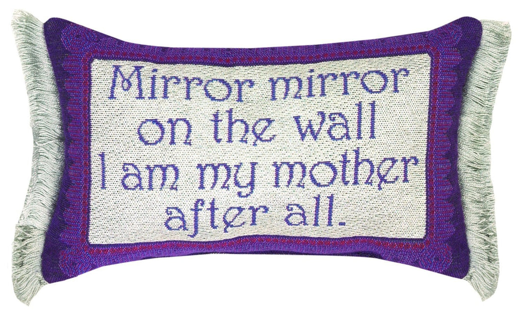 MWW Manual Word Throw Pillow, Mirror Mirror Mother, 12.5 x 8.5