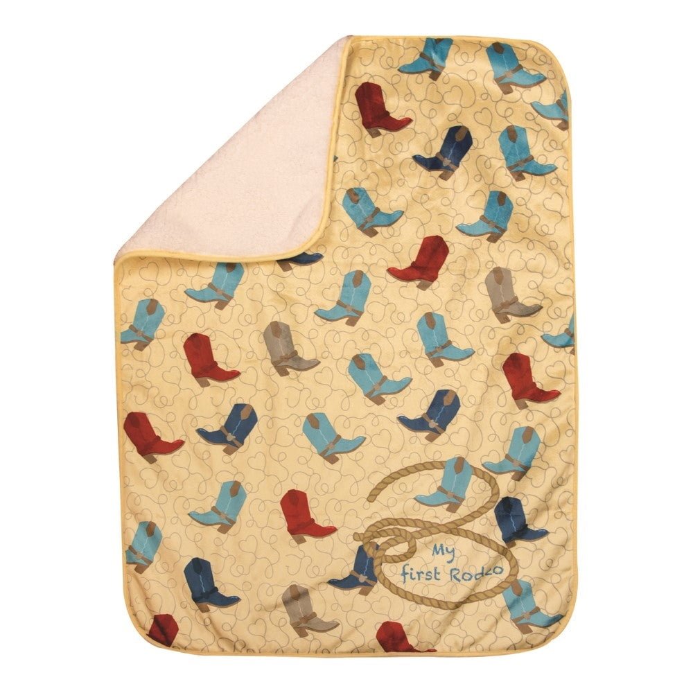 My First Rodeo Blue Boots 30 X 40 Fleece Throw Blanket - AT TEN Distribution