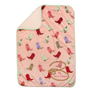 My First Rodeo Pink Boots 30 X 40 Fleece Throw Blanket - AT TEN Distribution