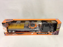 Load image into Gallery viewer, Peterbilt 387 Flatbed w/Forklift &amp; Hay Bale Diecast 1:43 Replica,New Ray Toy SS - 15123J - AT TEN Distribution
