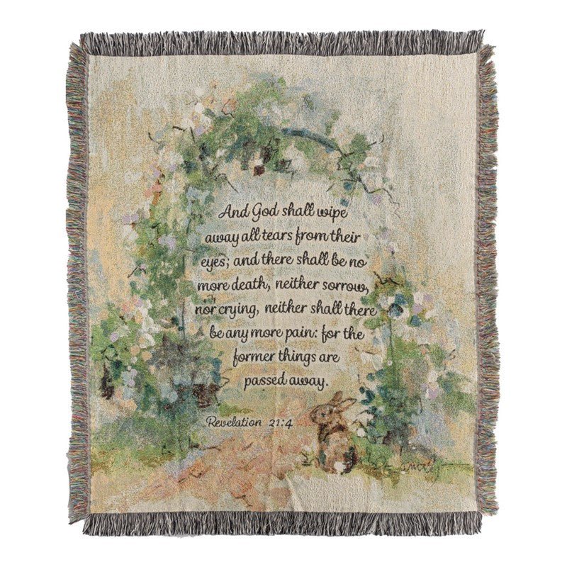 Rose Arch In Garden Woven Tapestry Throw - AT TEN Distribution