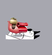 Santa's Sleigh 1932 Cardboard Cutout - AT TEN Distribution