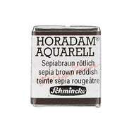 Schmincke - HORADAM® AQUARELL - finest artists' watercolor paints, 662 Sepia brown reddish, 14 662 044, 1/2 pan - AT TEN Distribution
