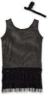 Sequin Black Flapper Girl Med - AT TEN Distribution