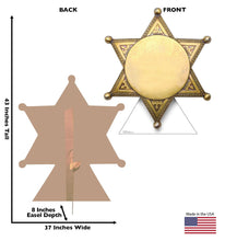 Load image into Gallery viewer, Sheriff Badge Life - Size Cardboard Cutout - AT TEN Distribution
