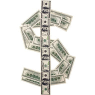 SP12478 Dollar Sign Cash $ Prop Decoration Prize Cardboard Cutout Standee Standup - AT TEN Distribution