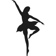 SP12490 Ballerina Dancer Silhouette Cardboard Cutout Standee Standup - AT TEN Distribution