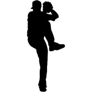 SP12517 Baseball Pitcher Silhouette Cardboard Cutout Standee Standup - AT TEN Distribution
