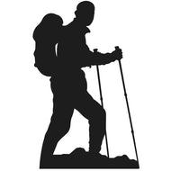 SP12532 Mountaineer Hiker Mountain Climber Silhouette Cardboard Cutout Standee Standup - AT TEN Distribution