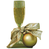 SP12649 New Years Gold Ornament Champaign Cardboard Cutout Standee Standup - AT TEN Distribution