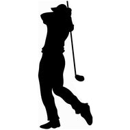 SP12664 Golfer Swinging Silhouette Cardboard Cutout Standee Standup - AT TEN Distribution
