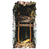 SP12688 Old Gold Mine Entrance Boarded Gate Cardboard Cutout Standee Standup - AT TEN Distribution