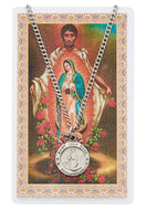 St Juan Diego Prayer Card With Medal Pendant Charm Patron Saint Catholic Christian - AT TEN Distribution