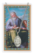 St Luke Prayer Card With Medal Saint Catholic Christian Pendant Charm Patron - AT TEN Distribution