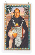 St. Thomas Aquinas 1 - inch Pewter Medal Pendant Necklace with Holy Prayer Card - AT TEN Distribution