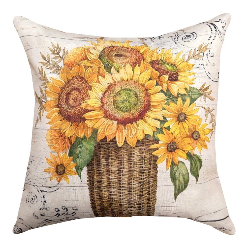 Sunflower Bouquet Motif 1 Climaweave Pillow 18